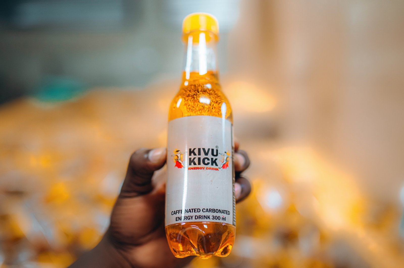Kivu Kick energy drink bottle